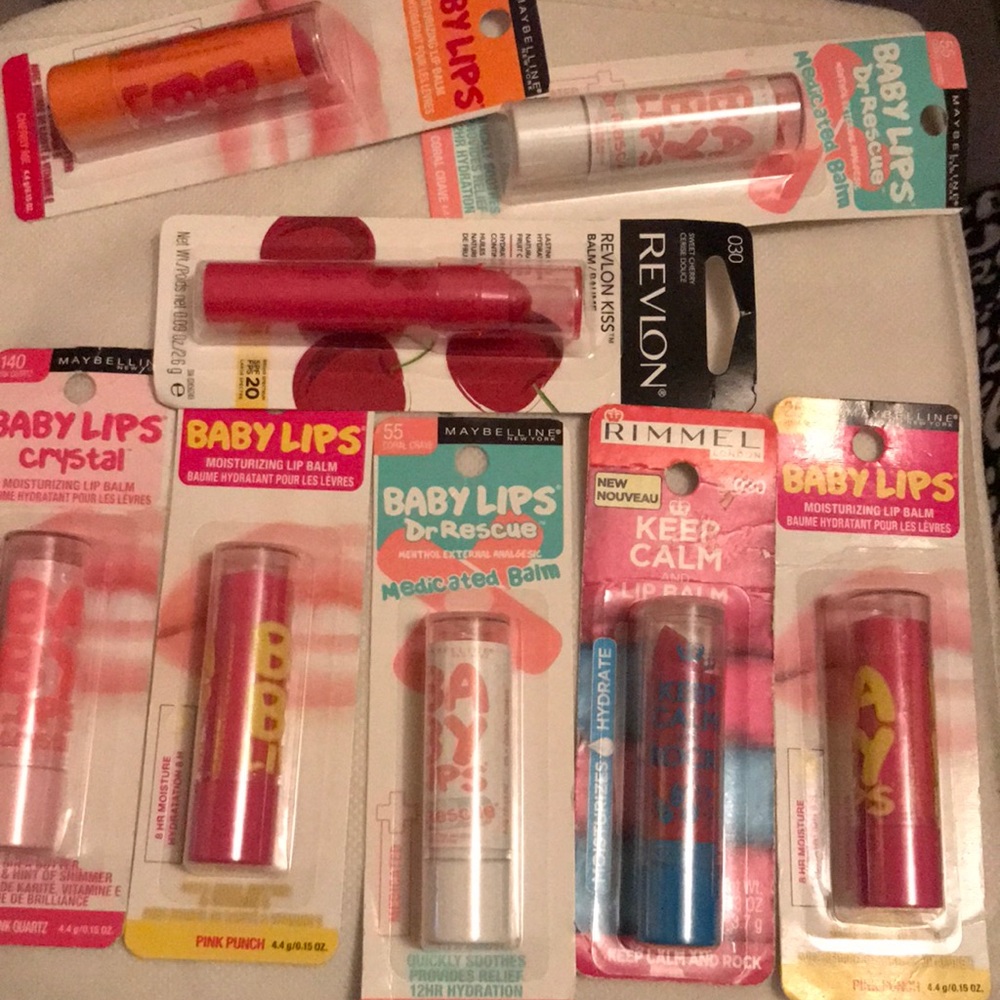 Lot of Maybelline Baby Lips Moisturizing Lip Balm
